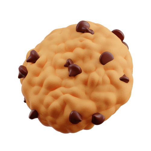 Cookie delicioso com gotas de chocolate