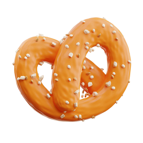 Pretzel com pedaços de amendoim